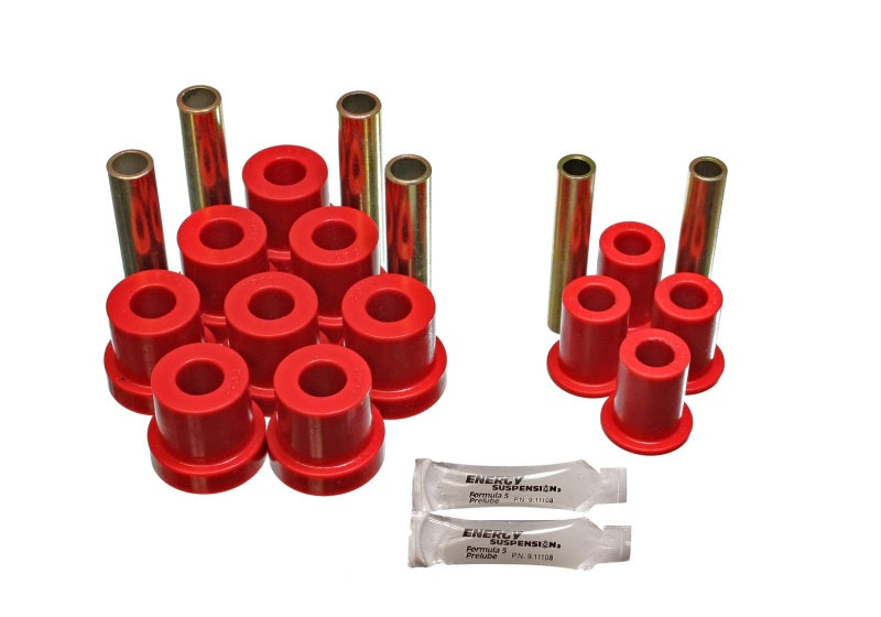 Energy Suspension Gm 4Wd Frt Sprg & Shackle Bush - Red Bushing Kits Energy Suspension