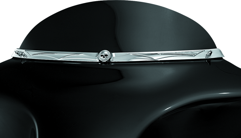 Kuryakyn Zombie Windshield Trim 96-13 Touring Chrome Exterior Trim Kuryakyn