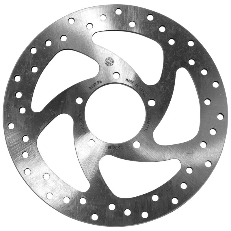 Brembo OE 22-23 Ducati Multistrada V2 937cc 265x6mm Brake Disc - Rear Fixed Brake Rotors - Slotted Brembo OE