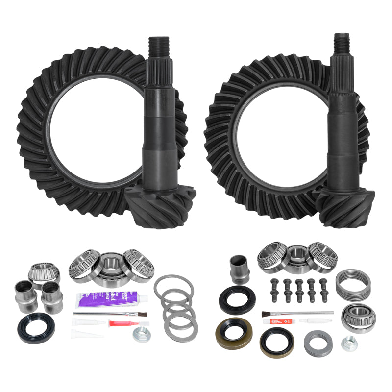 Yukon Ring & Pinion Gear Kit Front & Rear for Toyota 8.4/7.5R Diff (w/o Factory Locker) 4.88 Ratio Differential Install Kits Yukon Gear & Axle