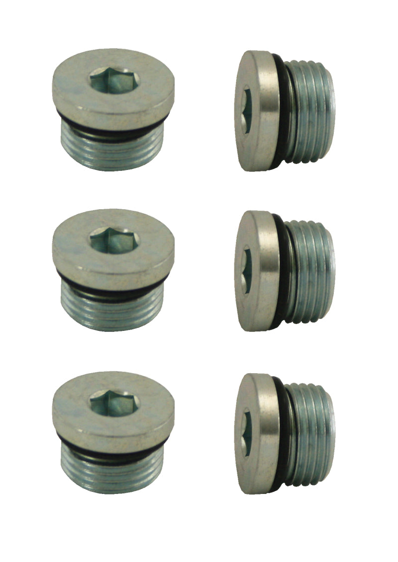 Moroso Pipe Plug w/O-Ring -8An 3/4in-16 - Steel - 6 Pack Hardware - Singles Moroso