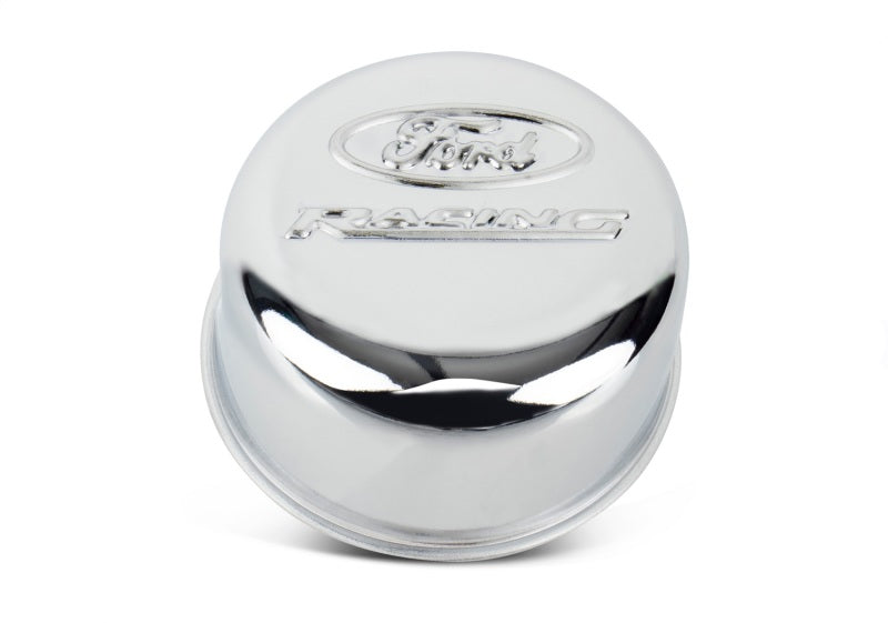 Ford Racing Logo Push-In Type Air Breather Cap - Chrome Engine Breather Filters Ford Racing