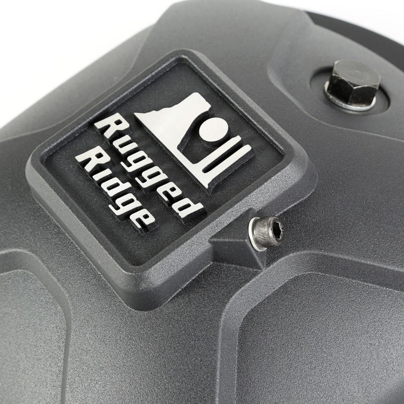 Rugged Ridge Boulder Aluminum Differential Cover Dana 30 Black Diff Covers Rugged Ridge