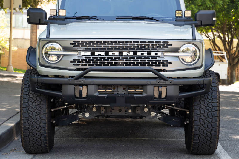 DV8 Offroad 21-22 Ford Bronco Factory Front Bumper Licence Relocation Bracket - Front License Plate Relocation DV8 Offroad