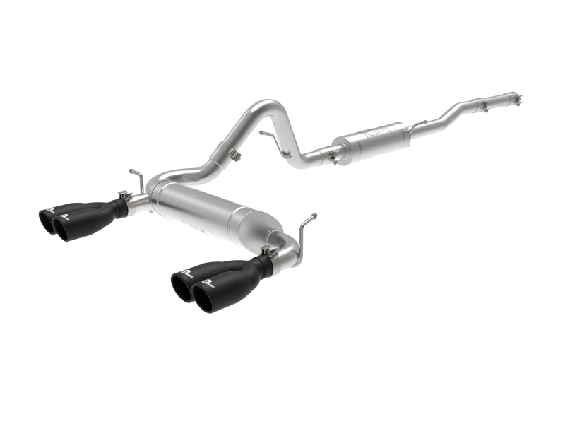 aFe Vulcan Series 2.5in 304SS Cat-Back Exhaust 07-18 Jeep Wrangler (JK) V6-3.6/3.8L w/ Black Tips Catback aFe