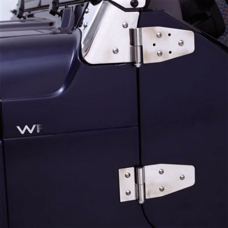 Rampage 1987-1995 Jeep Wrangler(YJ) Door Hinges - Stainless Doors Rampage