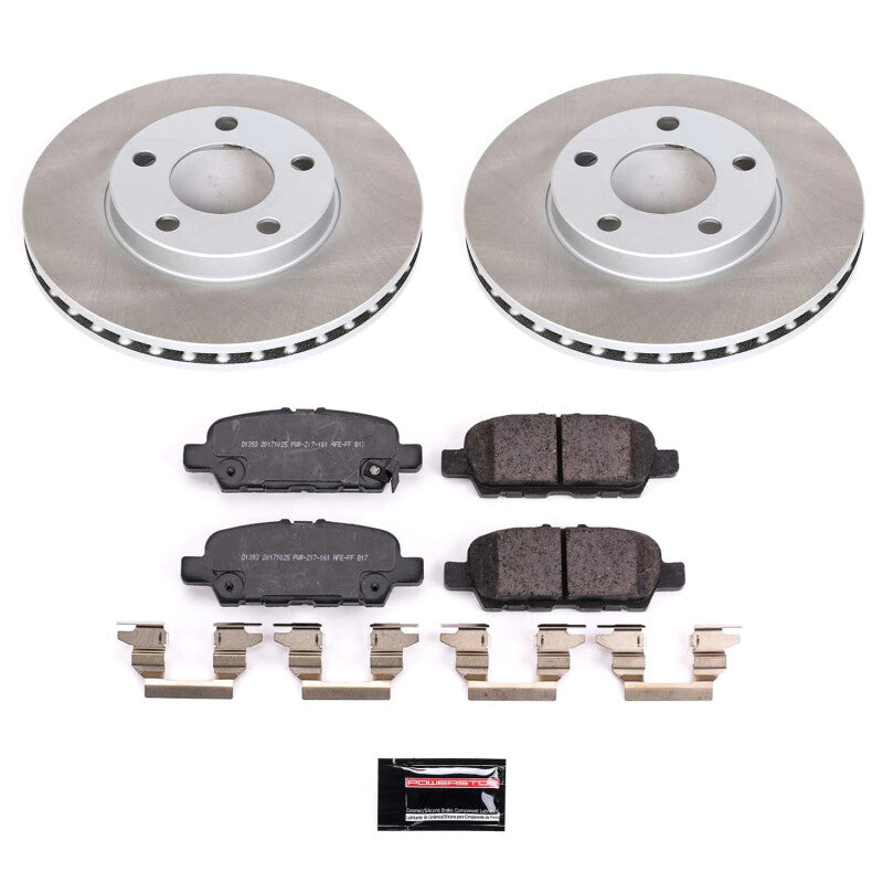 Power Stop 2023 Nissan Z Rear Semi-Coated Rotor Kit Brake Kits - Performance Blank PowerStop