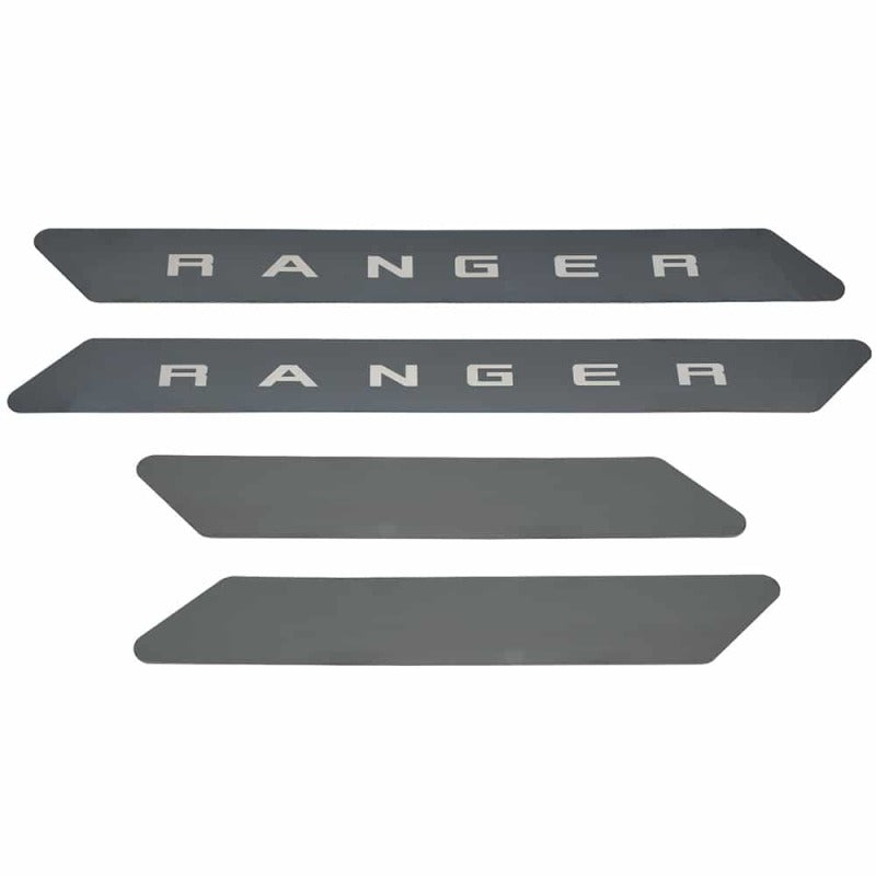 Putco 19-20 Ford Ranger SuperCrew - w/ RANGER Etching (4pcs) Black Platinum Door Sills Door Panels Putco