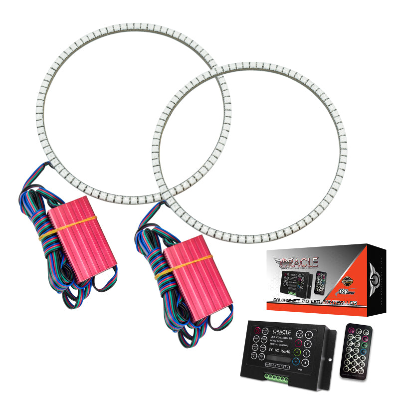 Oracle Jeep Wrangler JL/Gladiator JT LED Surface Mount Headlight Halo Kit ColorSHIFT 2 Fog Lights ORACLE Lighting