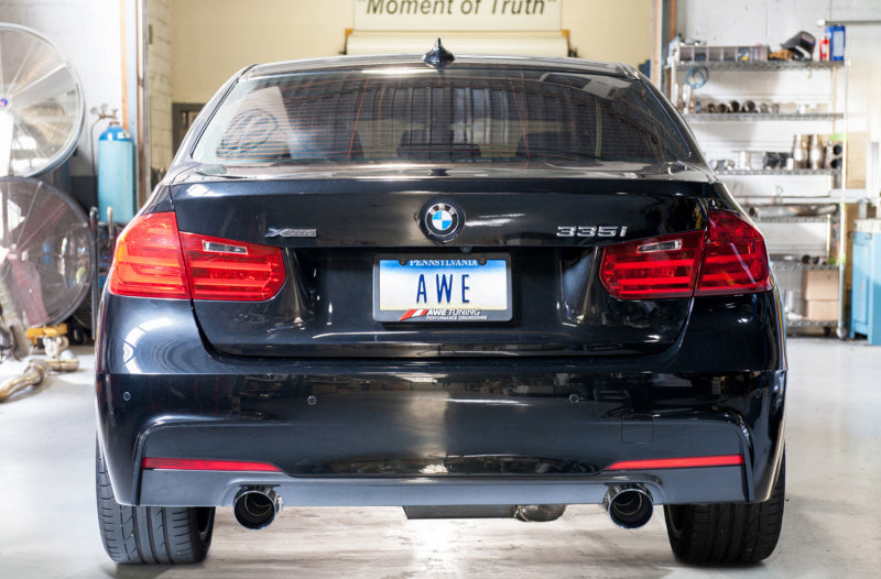 AWE Tuning BMW F3X 335i/435i Touring Edition Axle-Back Exhaust - Chrome Silver Tips (102mm) Axle Back AWE Tuning
