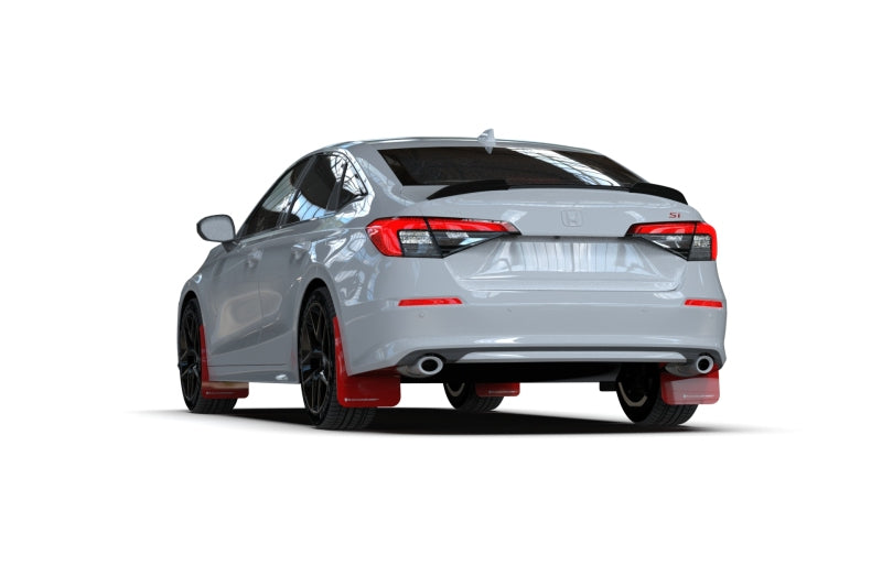 Rally Armor 22-25 Honda Civic/Civic Si/Sport Black UR Mud Flap w/Red Logo Mud Flaps Rally Armor