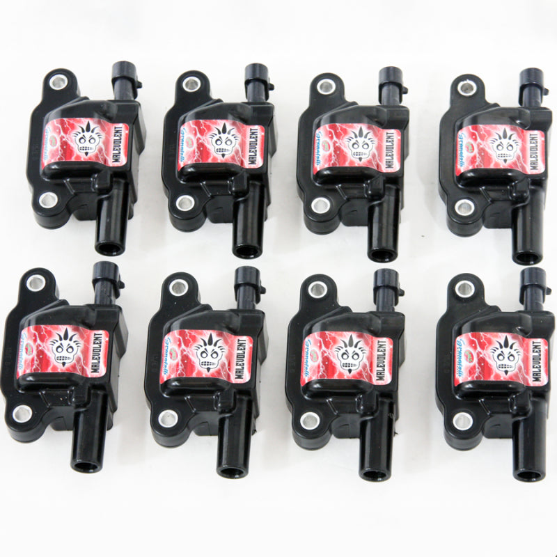 Granatelli 05-17 GM LS1/LS2/LS3/LS4/LS5/LS6/LS7/LS9/LSA Malevolent Coil Packs - Black (Set of 8) Ignition Coils Granatelli Motor Sports