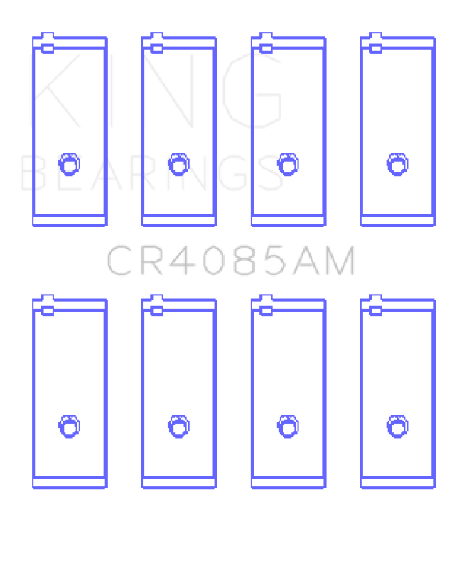 King Engine Bearings Toyota 2T/3T/3T-G/4T-G (Size +0.25mm) Connecting Rod Bearing Set Connecting Rods King Engine Bearings