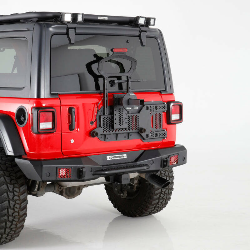 Go Rhino 08-22 Jeep Wrangler JL/JLU Body Mount Spare Tire Carrier - Tex. Blk Tire Carriers Go Rhino