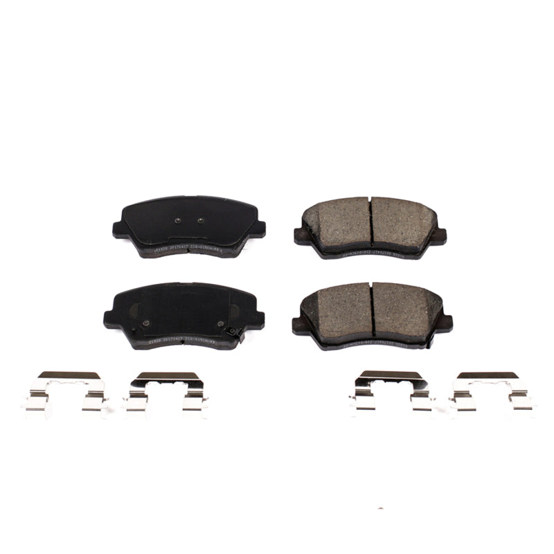 Power Stop 2021 Hyundai Veloster Front Z17 Evolution Ceramic Pad w/Hardware Brake Pads - OE PowerStop