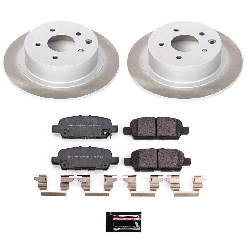 Power Stop 2019 Nissan Sentra Rear Semi-Coated Rotor Kit Brake Kits - Performance Blank PowerStop