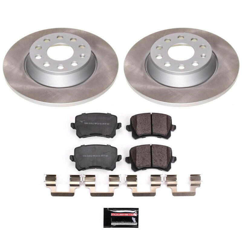 Power Stop 2009 Volkswagen Passat Rear Semi-Coated Rotor Kit Brake Kits - Performance Blank PowerStop