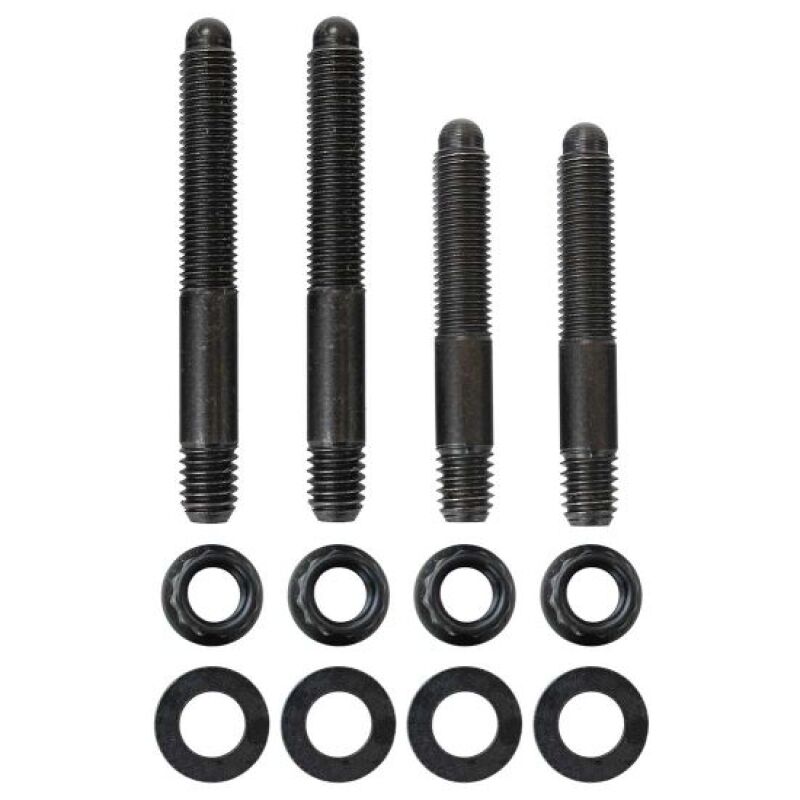 Moroso 2PC 5/16in-24 x 2.0in & 2 PC 5/16in-24 X 2.5in Long 12-Point Nuts Carb Stud Kit w/Bracket Fittings Moroso