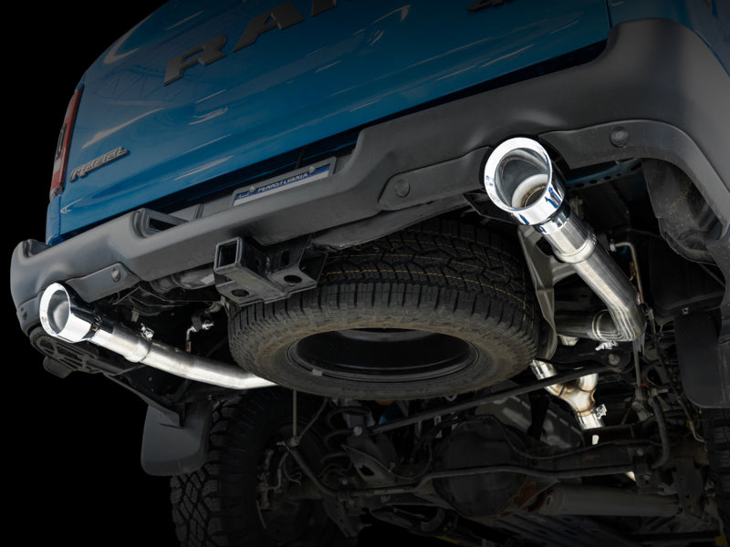AWE Tuning 19-21 RAM 1500 5.7L (w/Cutouts) 0FG Dual Rear Exit Cat-Back Exhaust - Chrome Silver Tips Catback AWE Tuning