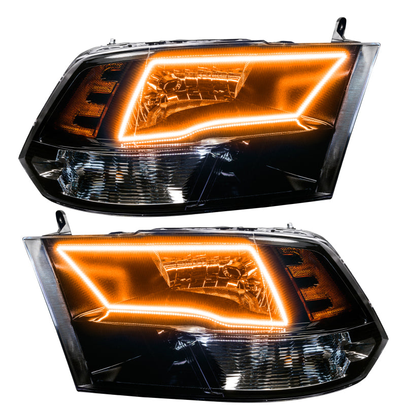 Oracle Lighting 09-18 RAM 1500 Sport Halo Headlights - Blk Housing w/No Controller Headlights ORACLE Lighting