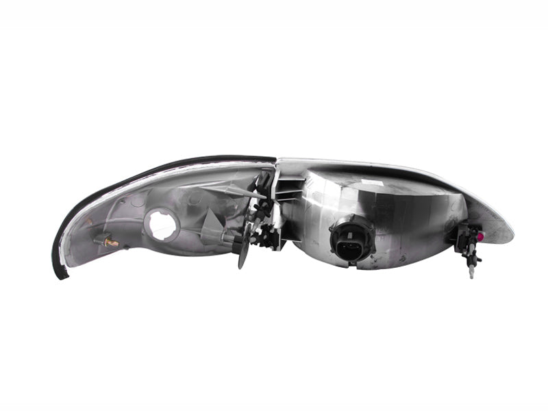 ANZO 1994-1998 Ford Mustang Crystal Headlights Chrome Headlights ANZO