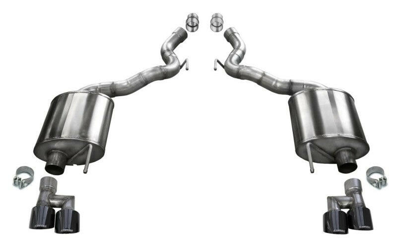 Corsa 2018-2023 Ford Mustang GT Convertible Sport Axle-Back Exhaust w/ Black PVD 4in Tips Axle Back CORSA Performance