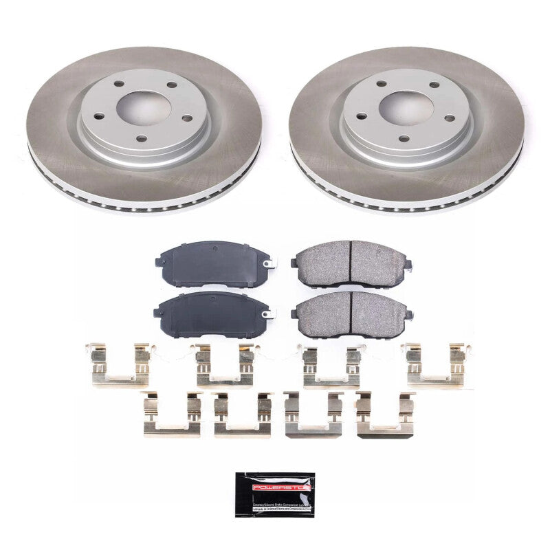 Power Stop 2019 Nissan Sentra Front Semi-Coated Rotor Kit Brake Kits - Performance Blank PowerStop