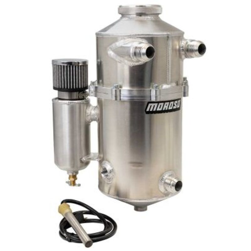 Moroso Universal 16.5in Tall 60/40 Split Dual Inlet 2 Piece Dry Sump Tank Expansion Tanks Moroso