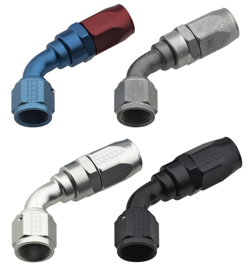 Fragola -6AN x 60 Degree Power Flow Hose End - Black Fittings Fragola