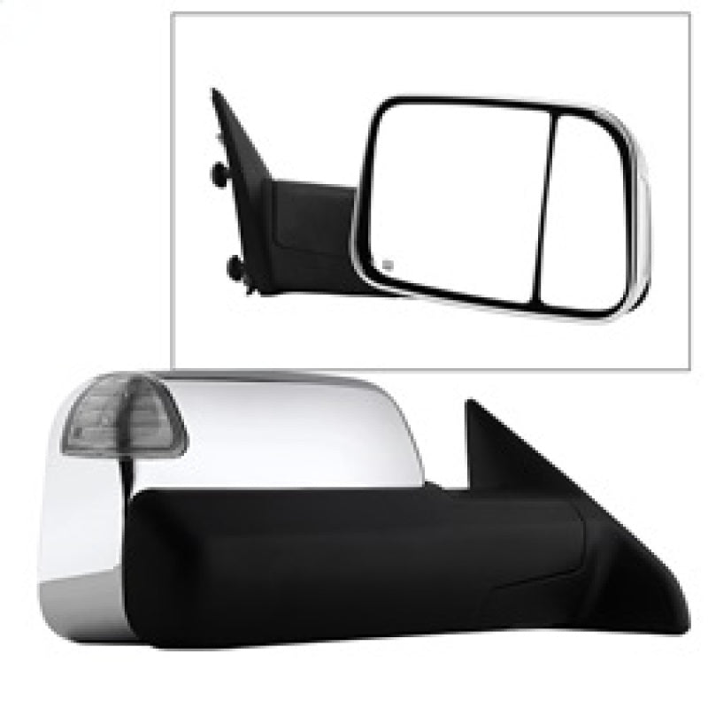 xTune Dodge Ram 1500 09-12 Extendable Heated Adjust Mirror Chrome Housing Right MIR-DRAM10-PW-R Side Mirrors SPYDER