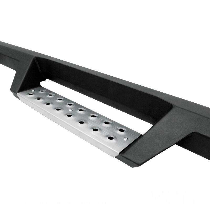 Westin 07-18 Jeep Wrangler JKU 4dr. HDX Stainless Drop Nerf Step Bars - Tex. Blk Nerf Bars Westin