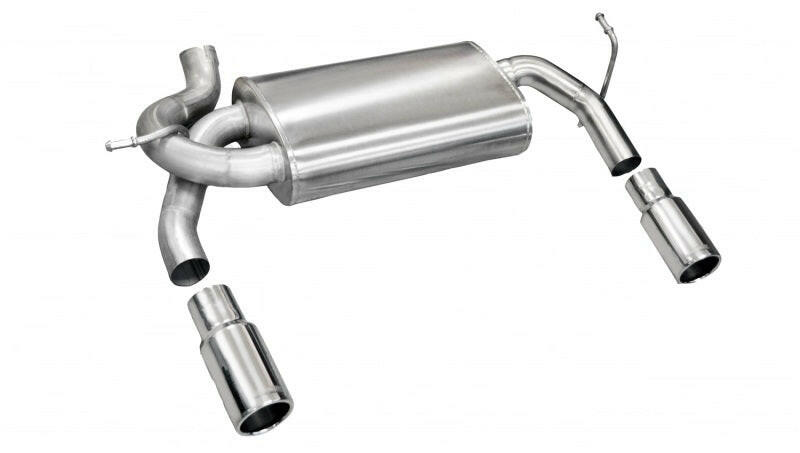 Corsa 2007-2011 Jeep Wrangler 3.8L/12-14 Wrangler 3.6L Polished Sport Axle-Back Exhaust Axle Back CORSA Performance