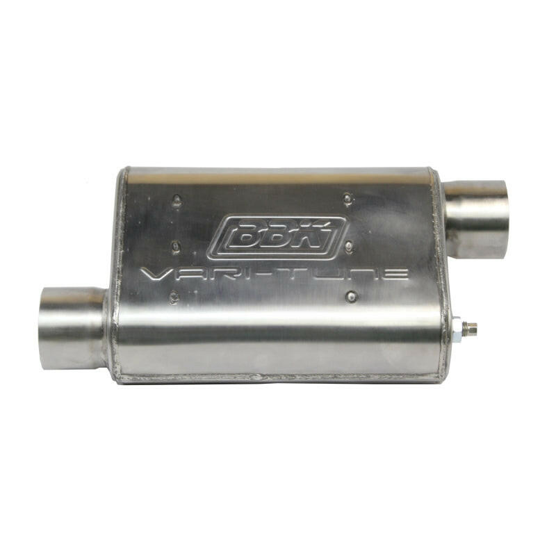 BBK VariTune Adjustable Performance Muffler 2-3/4 Offset/Offset Stainless Steel Muffler BBK