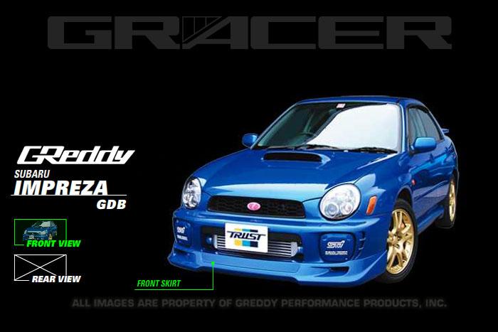 GReddy 02-03 WRX Polyurethane Front Lip Spoiler ** Must ask/call to order** Spoilers GReddy