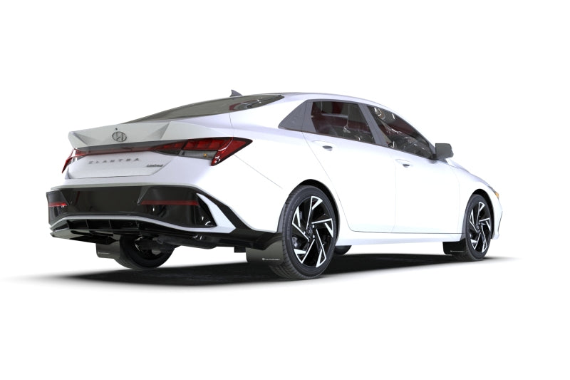 Rally Armor 24-25 Hyundai Elantra Black Mud Flap Red Logo Mud Flaps Rally Armor