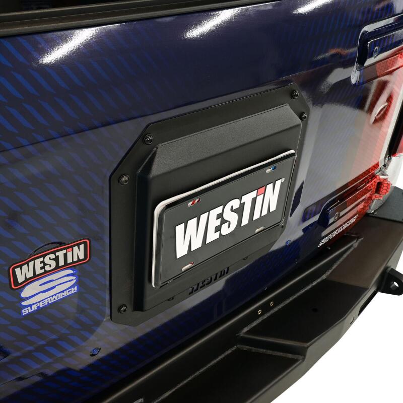 Westin 21-25 Ford Bronco (Excl. Sport) Spare Tire Delete Plate - Tex. Blk Tire Carriers Westin