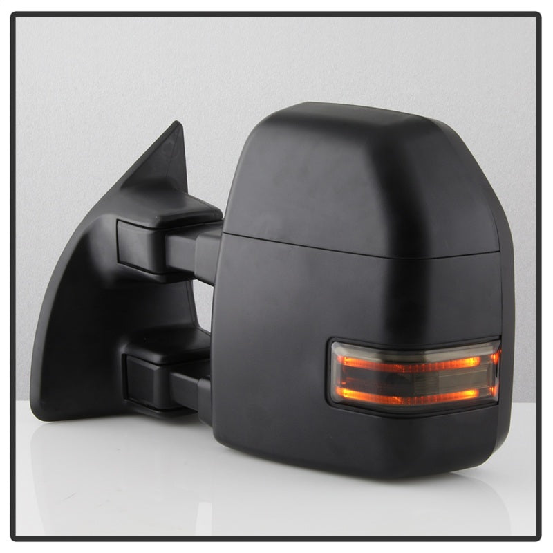 xTune 99-07 Ford Super Duty Heated LED Signal Power Mirrors - Smk (Pair) (MIR-FDSD99S-G4-PW-SM-SET) Side Mirrors SPYDER