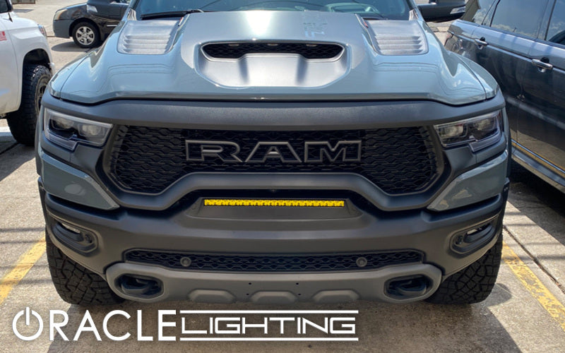 ORACLE Lighting 19-22 RAM Rebel/TRX Front Bumper Flush LED Light Bar System - Yellow Light Strip LED ORACLE Lighting
