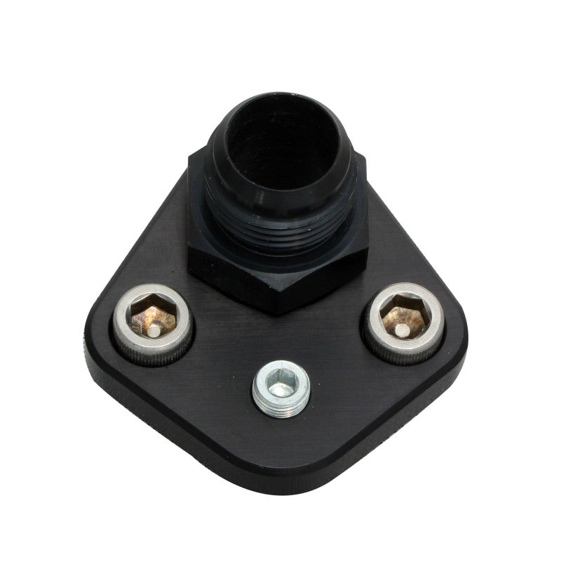 Moroso Chevrolet Big Block/Chrysler 273-440/Ford Fuel Pump Block-Off Plate w/Fitting - Billet Alum Block Off Plates Moroso