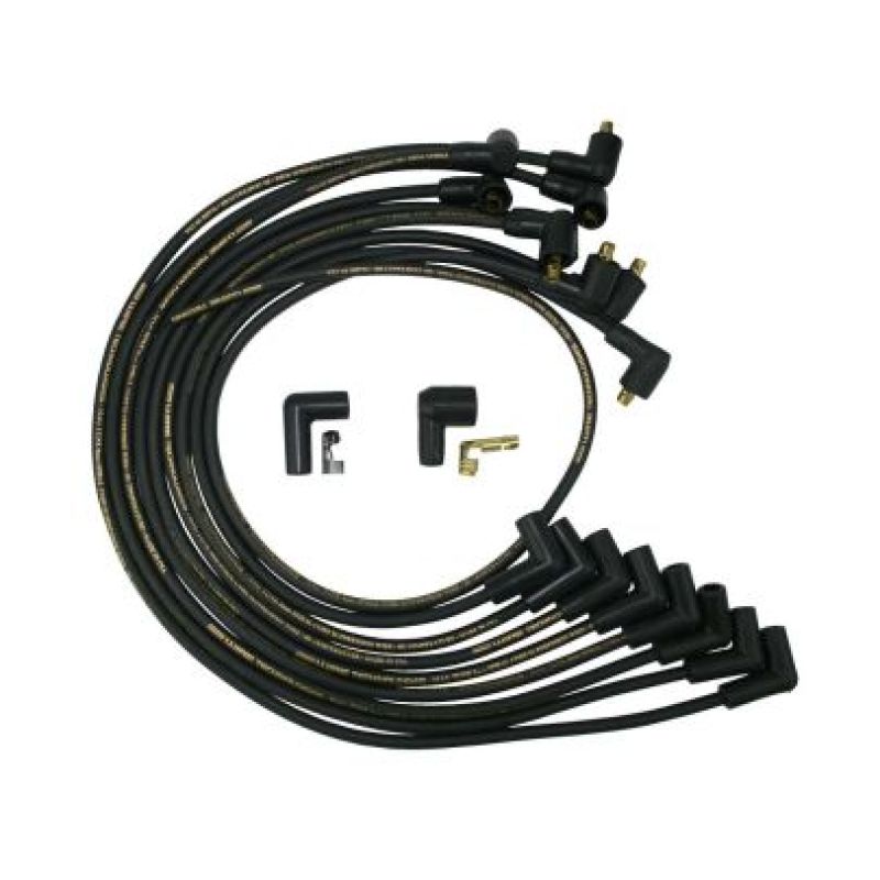 Moroso Small Block Chevy Over V/C Non-HEI Mag Tune Wire Set - Black Spark Plug Wire Sets Moroso