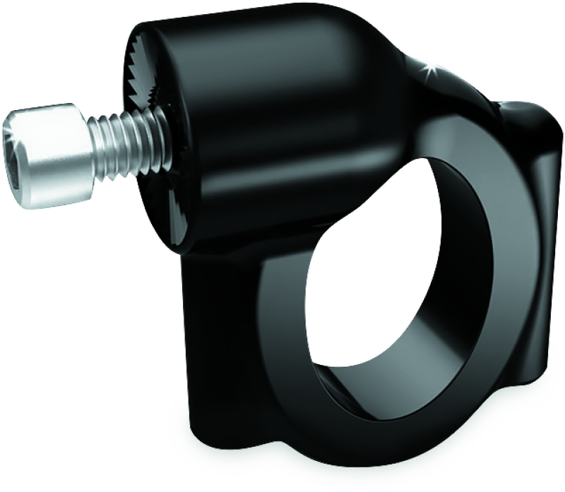 Kuryakyn Side Mount License Plate Holder Clamp 86-17 Softails Gloss Black License Plate Relocation Kuryakyn