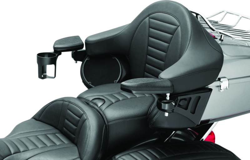 Kuryakyn Passenger Armrests 14-23 Touring & Tri Glide Black Armrests Kuryakyn