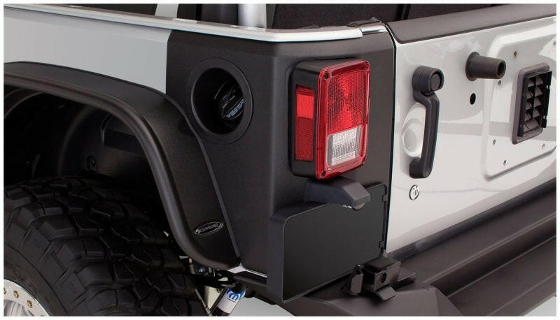 Bushwacker 07-18 Jeep Wrangler Trail Armor Rear Corners - Black Body Armor & Rock Rails Bushwacker