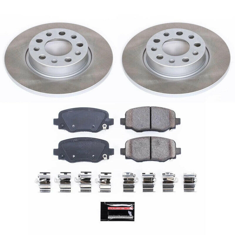 Power Stop 15-22 Jeep Renegade Rear Semi-Coated Rotor Kit Brake Kits - Performance Blank PowerStop
