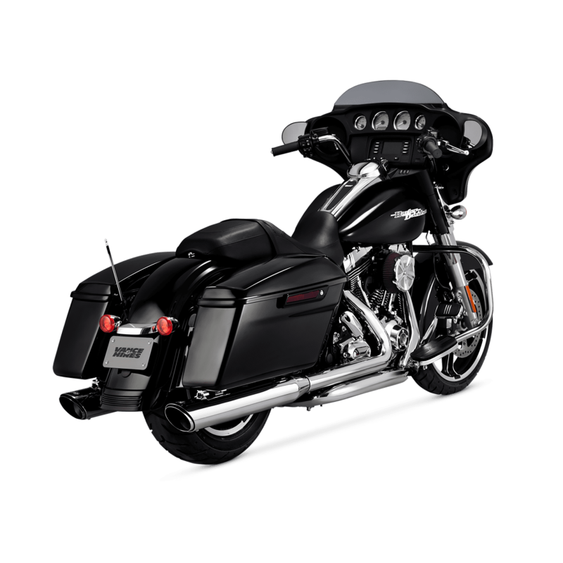 Vance & Hines HD Dresser 17-22 Twin Slash Round Chrome Slip-On Exhaust Motorcycle Slip-On Vance and Hines