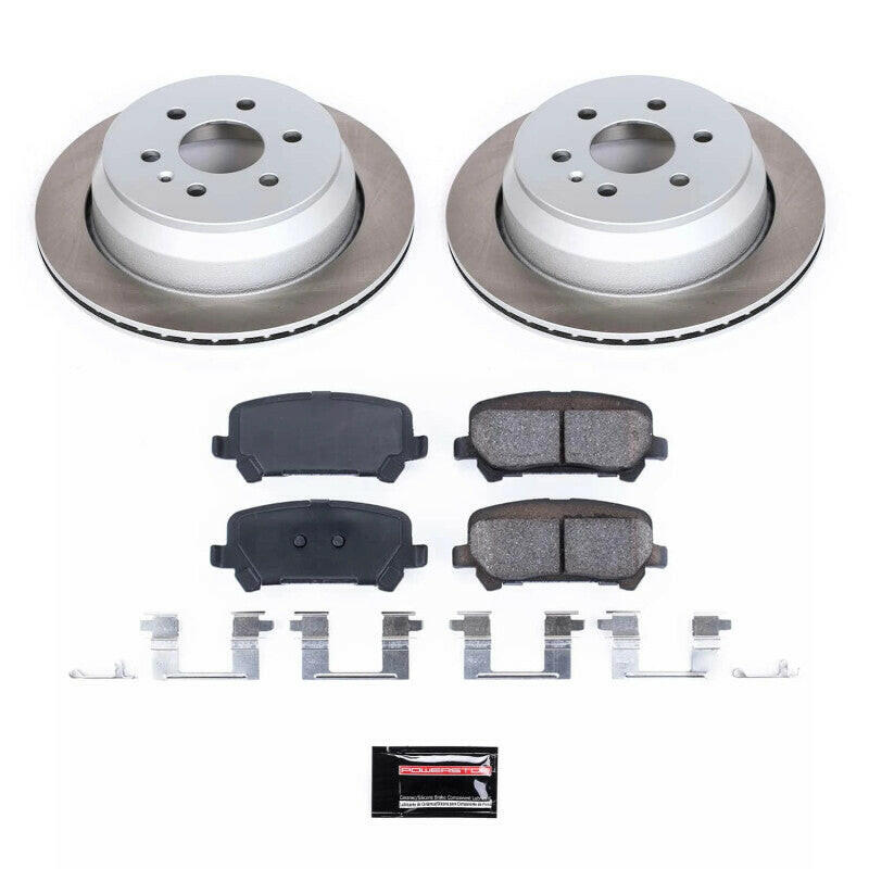 Power Stop 15-20 GMC Canyon Rear Semi-Coated Rotor Kit Brake Kits - Performance Blank PowerStop