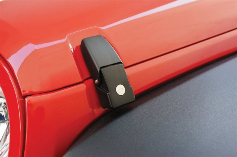 Rampage 2007-2018 Jeep Wrangler(JK) Hood Catch Locking - Black Hood Pins Rampage