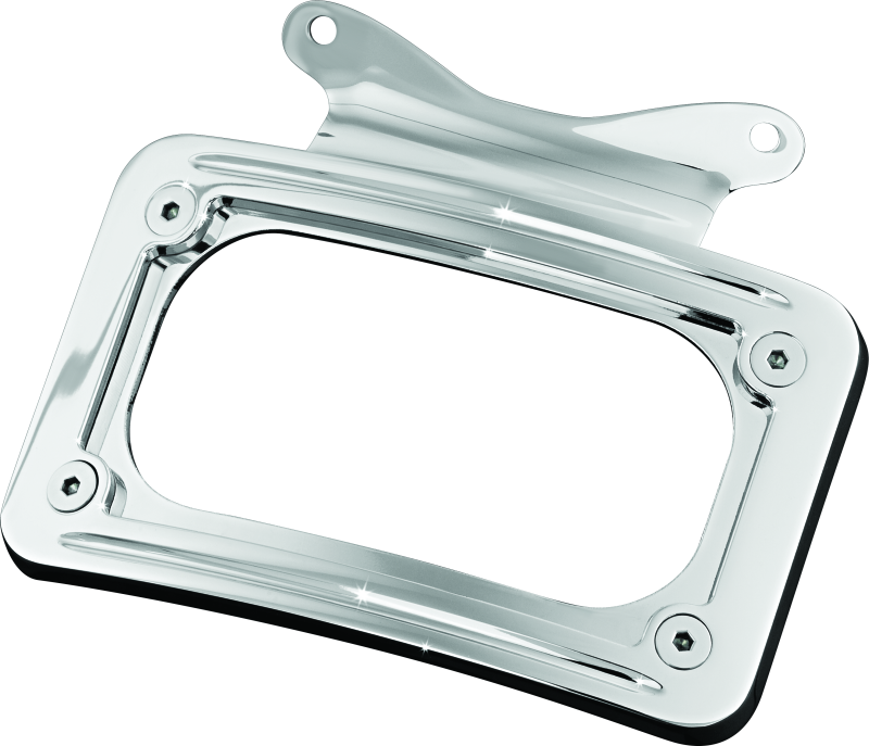 Kuryakyn Curved License Plate Mount Chrome License Plate Relocation Kuryakyn