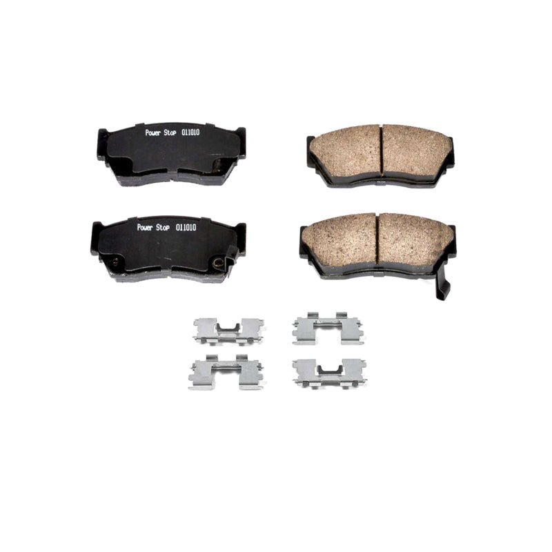 Power Stop 91-93 Nissan NX Front Z17 Evolution Ceramic Brake Pads w/Hardware Brake Pads - OE PowerStop