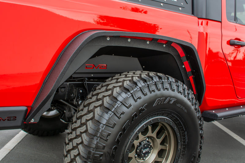DV8 Offroad 201+ Jeep Gladiator Rear Inner Fenders - Black Wheel Well Liners DV8 Offroad
